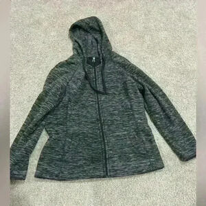 Size large women’s GREEN TEA hooded fleece zip up